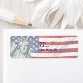 ÉTIQUETTE USA FLAG & LIBERTY (En situation)