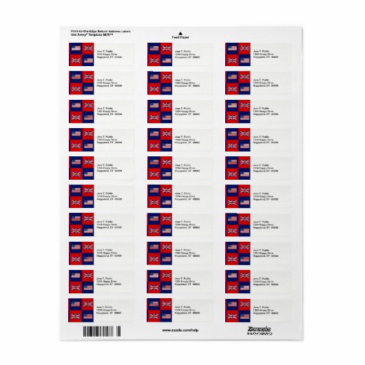 Étiquette USA Flag & UK Flag Pattern (Feuille entière)