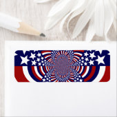 Étiquette USA Stars and Stripes Conception patriotique (En situation)