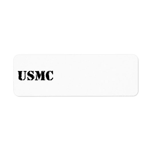 Étiquette USMC [texte du gabarit] (Devant)