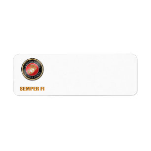 Étiquette USS Marine Corps Semper Fi Adresse Lable