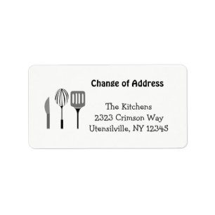 Étiquette Ustensiles de cuisine Nouvelle adresse