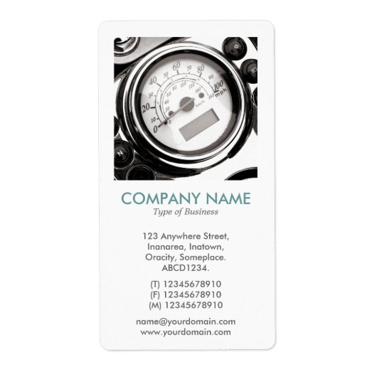 Étiquette V Carré Photo - Motorcycle Speedometer (Devant)