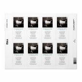 Étiquette V Photo Carré - Poulet dans un panier (Feuille entière)