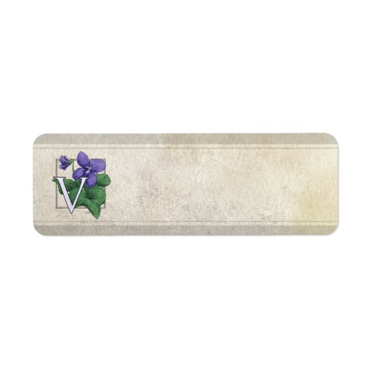 Étiquette V pour violets (Devant)
