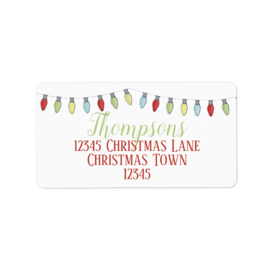 Étiquette Vacances à cordes Lumières Noël (Devant)