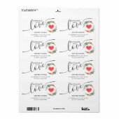 Étiquette Vacances aquarelle couronne sainte faite main avec (Feuille entière)