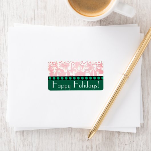 ÉTIQUETTE VACANCES ART DÉCO (En situation)