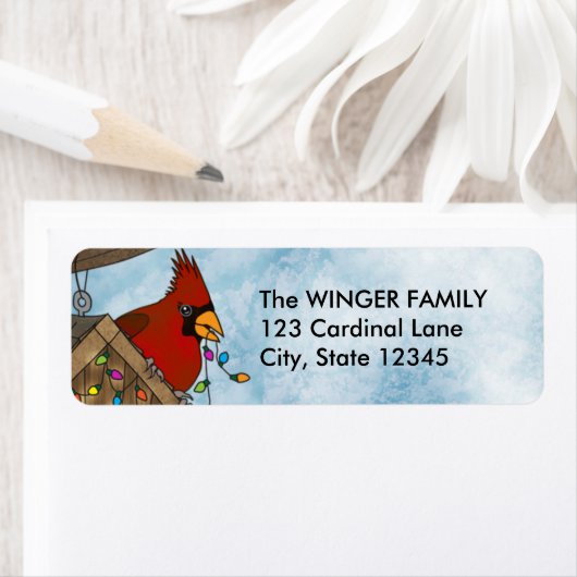 Étiquette Vacances Bird House (En situation)