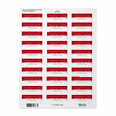 Étiquette Vacances Blanches Modernes Botanique Flocon de nei (Feuille entière)