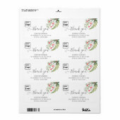 Étiquette Vacances botanique saint logo personnalisé merci (Feuille entière)