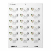 Étiquette Vacances botanique saint logo personnalisé merci c (Feuille entière)