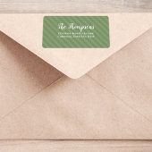 Étiquette Vacances d'adresse de retour de script vert