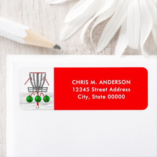 Étiquette Vacances de Noël de Disk Golf (En situation)