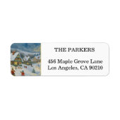 Étiquette Vacances de Noël Holly Berry Adresse de retour (Devant)