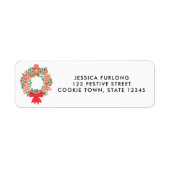 Étiquette Vacances de Noël Werath Retour Adresse (Devant)