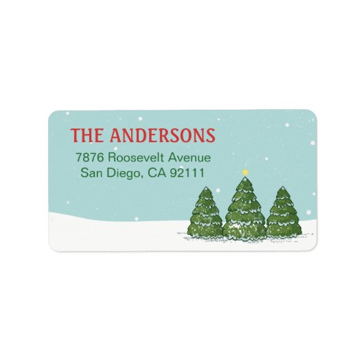 Étiquette Vacances d'hiver en famille Bénédiction (Devant)