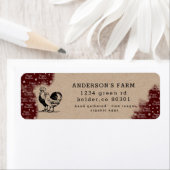 Étiquette vacances eau lavage ovoferme retour adresse (En situation)