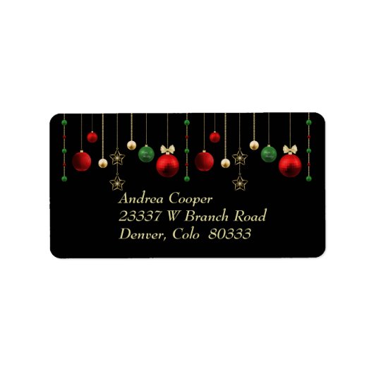 Étiquette Vacances Garland Black (Devant)