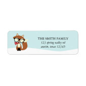 Étiquette Vacances Hipster Renard Brown (Devant)