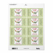 Étiquette Vacances holly brunch typographie produit étiquett (Feuille entière)