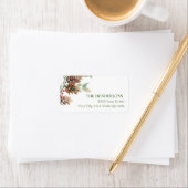 Étiquette Vacances Pinecone Christmas Retourner l'adresse La (En situation)