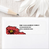 Étiquette Vacances Poinsettia classique (En situation)