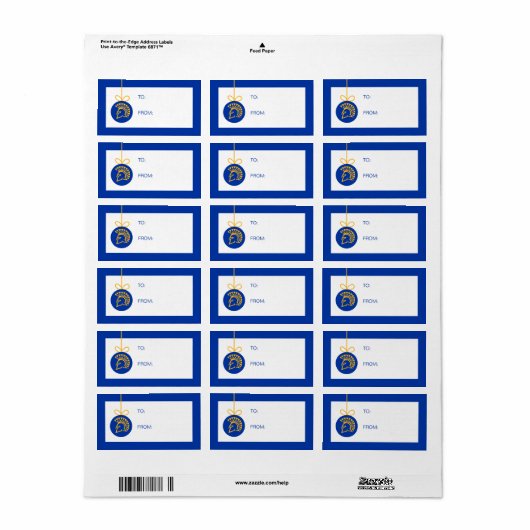 Étiquette Vacances SJSU (Feuille entière)