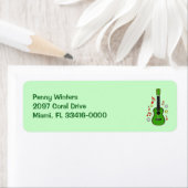 Étiquette Vacances Ukulele avec notes et étoiles (En situation)