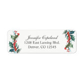 Étiquette Vacances Verdure Aquarelle Botanique (Devant)