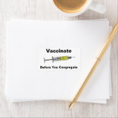 Étiquette Vacciner avant votre congrégation (En situation)
