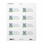 Étiquette Vache (Feuille entière)