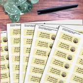 Étiquette Vache à bande dessinée peignant des oeufs de