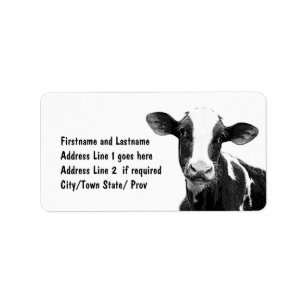 Étiquette Vache customisée par producteur laitier