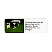 Étiquette Vache drôle à penser (Devant)