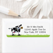 Étiquette Vache ensoleillée (En situation)