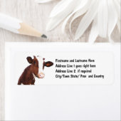 Étiquette Vache laitière - Peint Brown & Blanc Holstein (En situation)