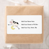 Étiquette Vache Saute sur la lune (En situation)