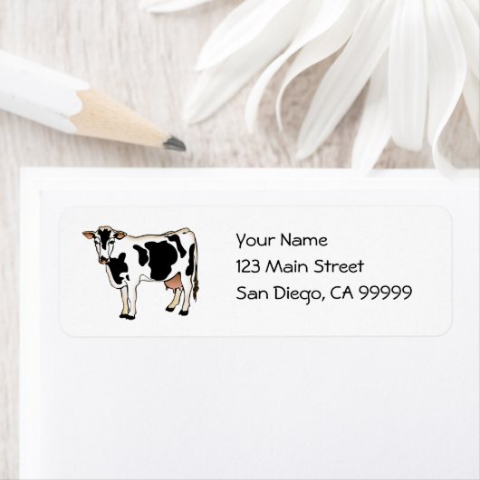 Étiquette Vache tachetée (En situation)