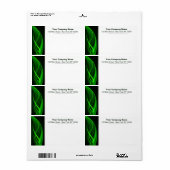 Étiquette Vague verte (Feuille entière)