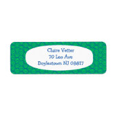 Étiquette Vagues bleues (Devant)