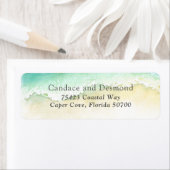 Étiquette Vagues côtières turquoise (En situation)