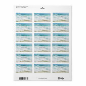 Étiquette Vagues de bord de mer Élégante peinture à l'huile (Feuille entière)