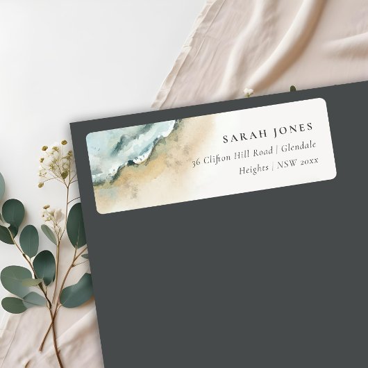 Étiquette Vagues de mer côtière plage de sable Adresse nauti