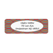 Étiquette Vagues orange (Devant)