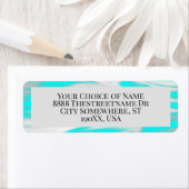 Étiquette Vagues Turquoises modernes (En situation)