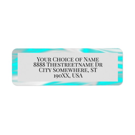 Étiquette Vagues Turquoises modernes (Devant)