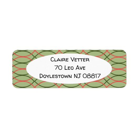 Étiquette Vagues vertes (Devant)