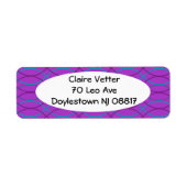 Étiquette Vagues violettes (Devant)