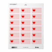 Étiquette Valentine (Feuille entière)